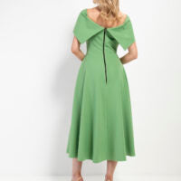 Kevan Jon Kyoto Flare Del Scuba Fabric Dress