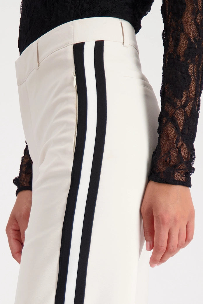 Monari - Straight-Leg Trousers with Side Stripe