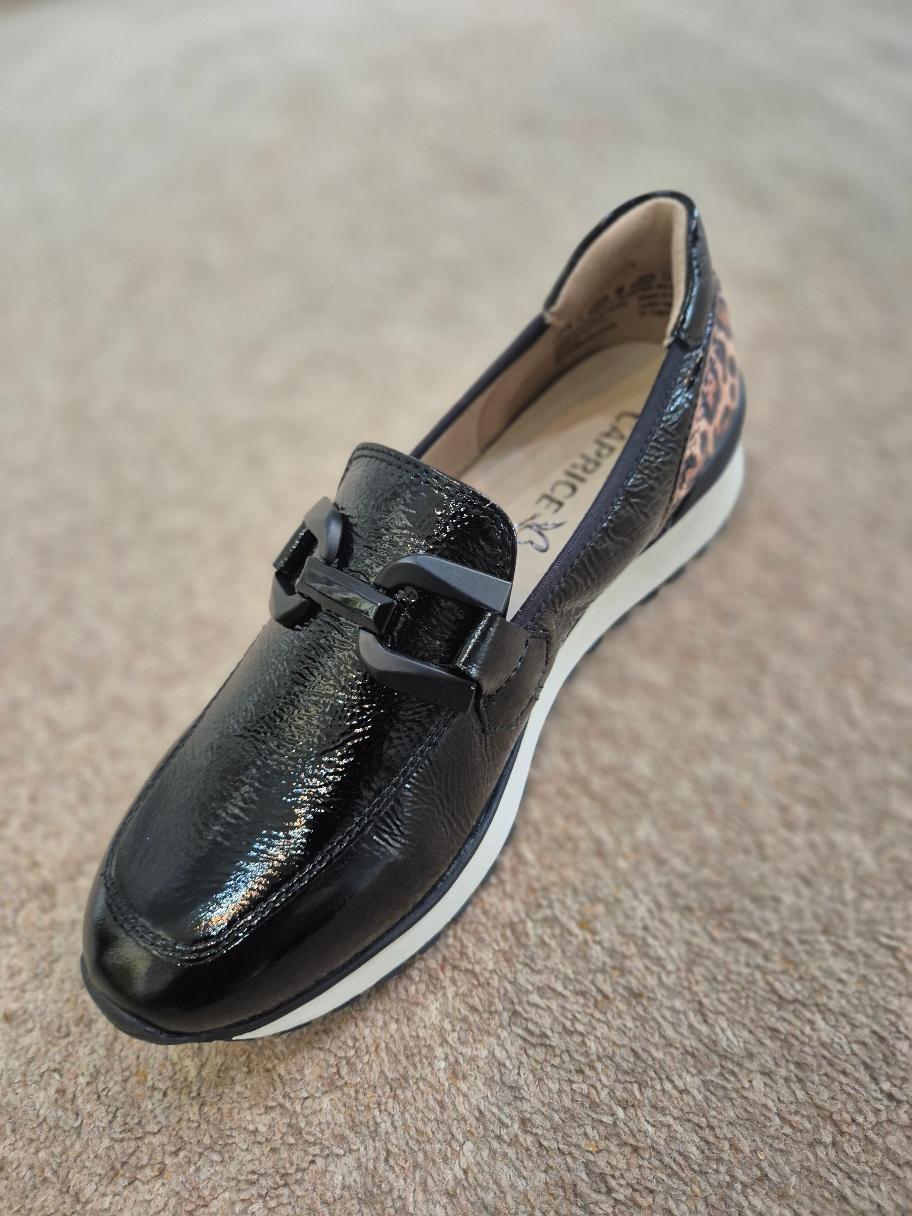 Caprice - Black & Animal Loafer