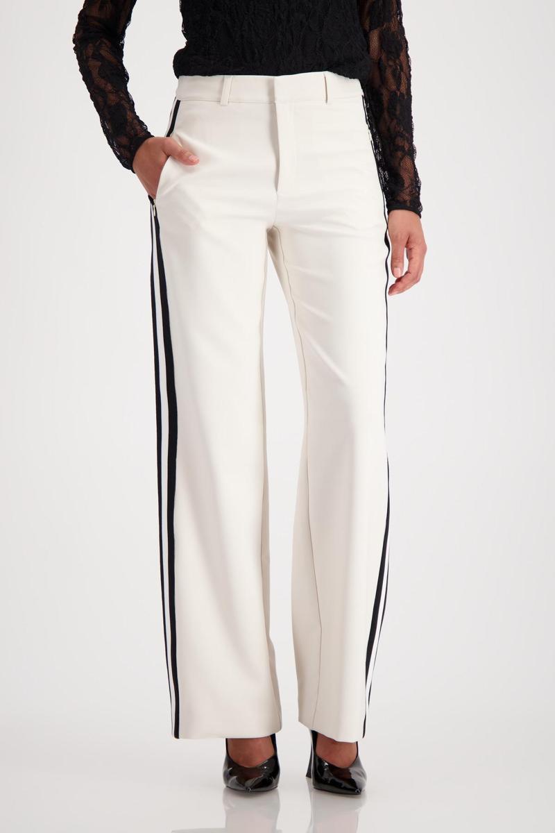 Monari - Straight-Leg Trousers with Side Stripe