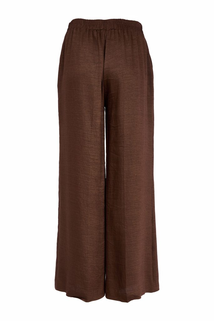 Naya Chocolate Clasic Wide Leg Trouser With Side Pocket 240