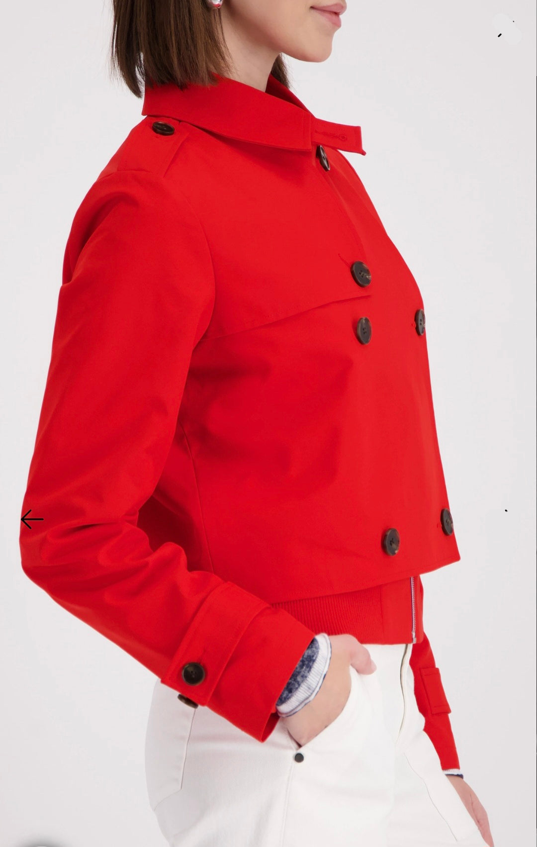 Monari 410321 Chilli Red Trench Jacket
