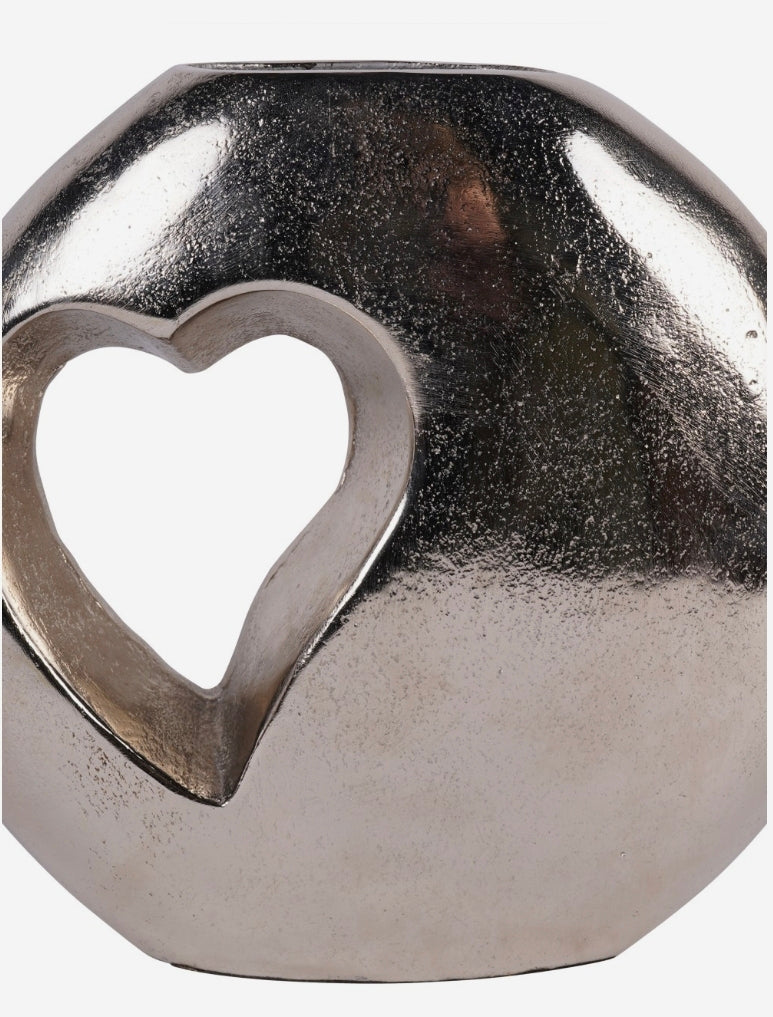 Libra Esme Heart Cast Aluminium Vase