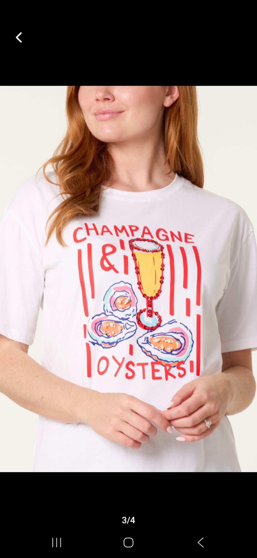 Nova QED3928006 Champagne Oysters T-Shirt
