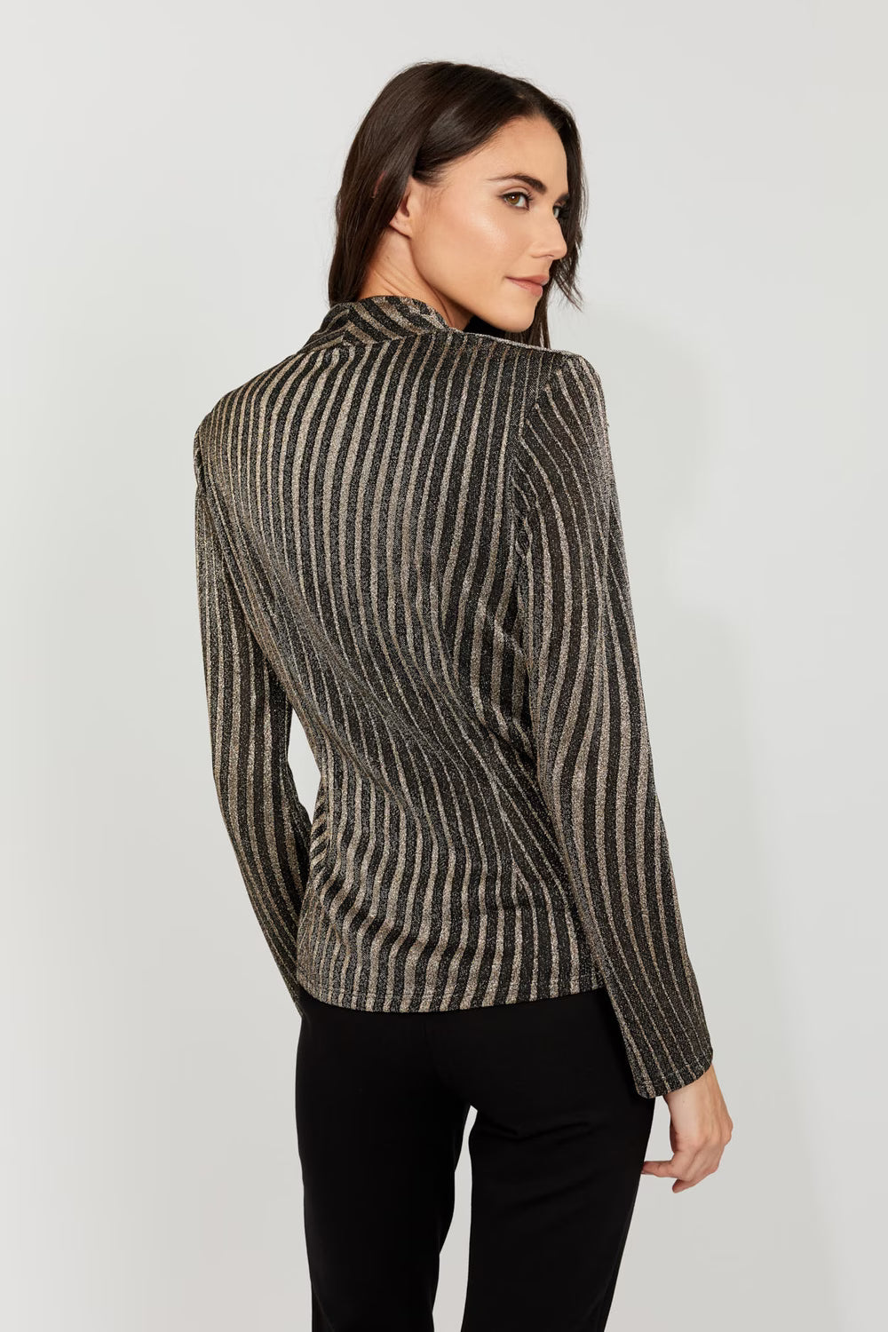 Frank Lyman 254251 Stripe Lurex Evening Top