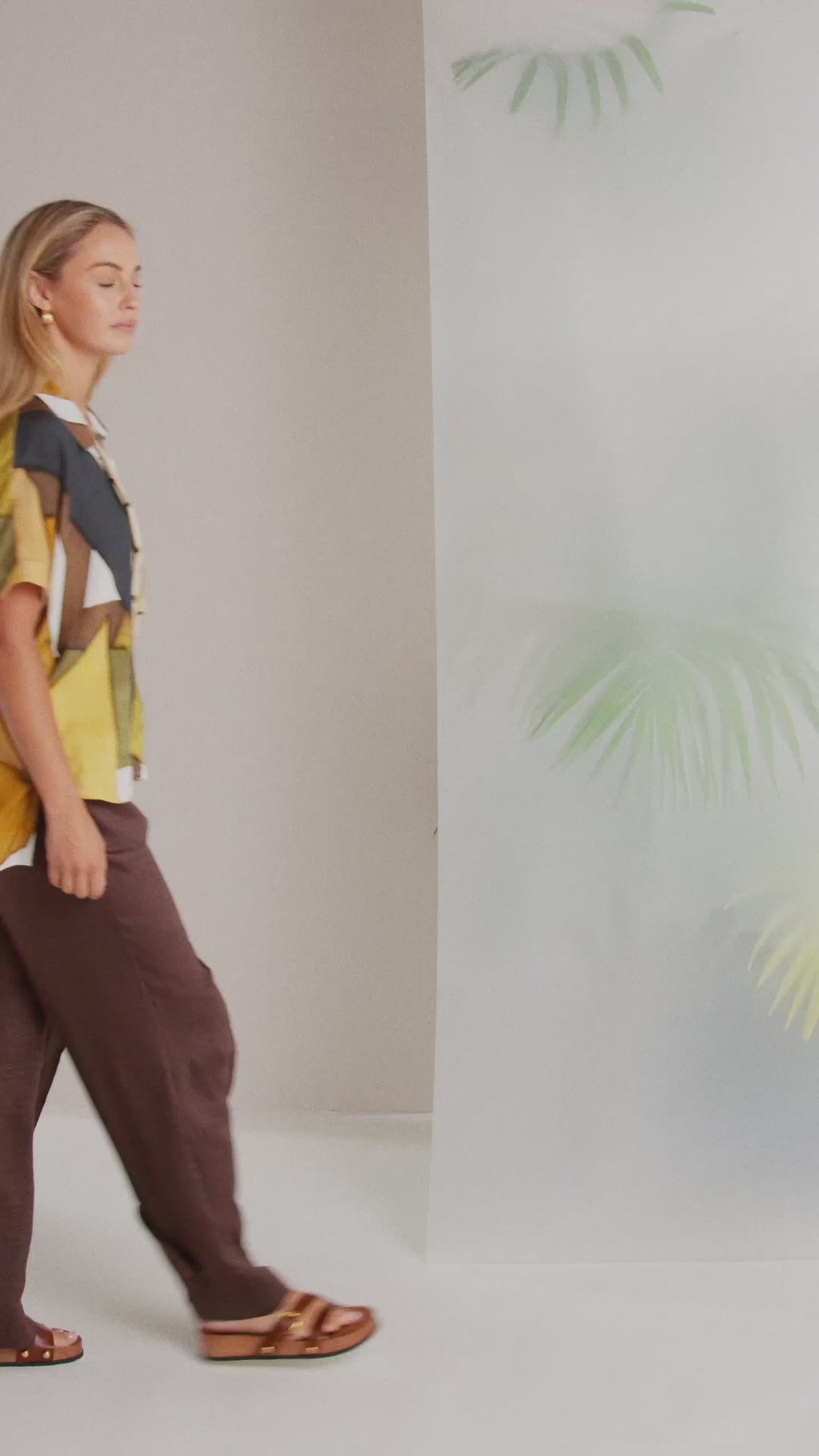 Naya Chocolate Clasic Wide Leg Trouser With Side Pocket 240