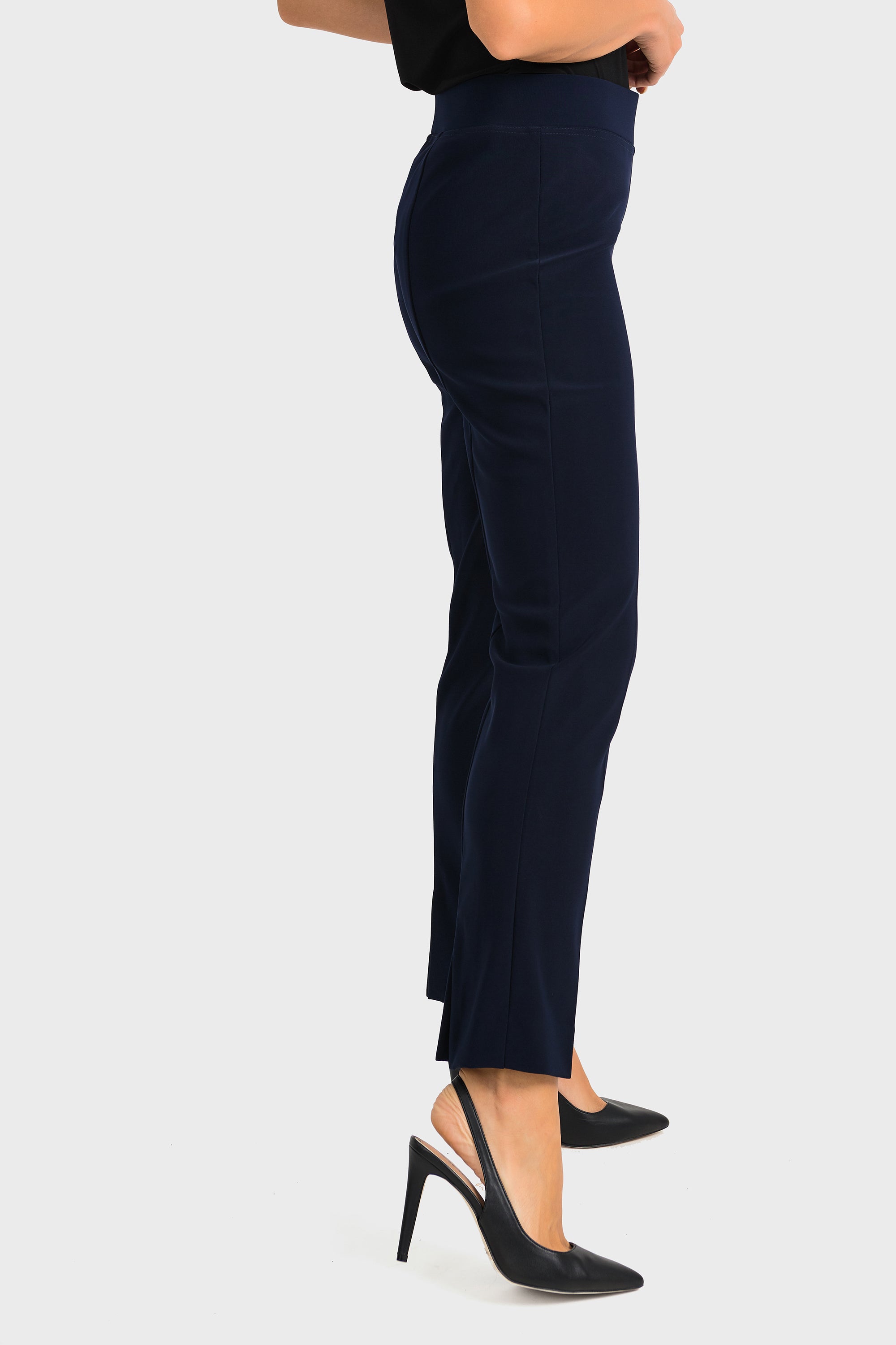 Joseph Ribkoff - Luxury Jersey Navy Pull On Trousers With Back Split - Martha V 